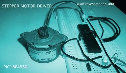 Stepper Motor Driver using PIC18F4550 Microcontroller