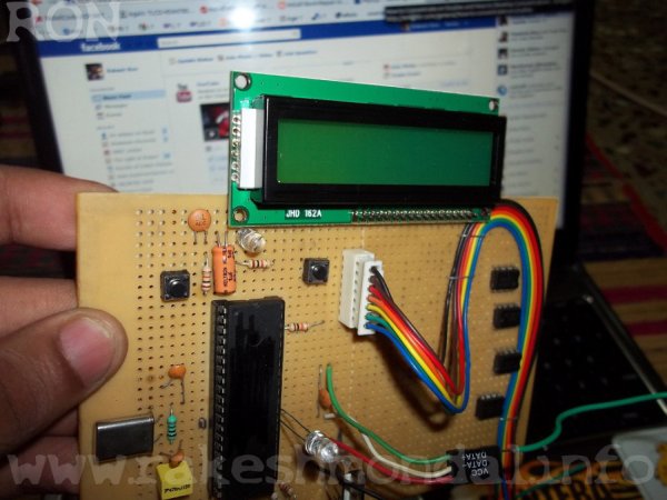 PIC18F4550  LCD display jhd162a  216 Interface schematic