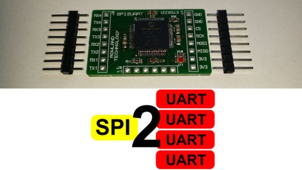 SPI to 4 x UART Bridge (MULTIUART)