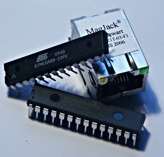 An AVR microcontroller based Ethernet device