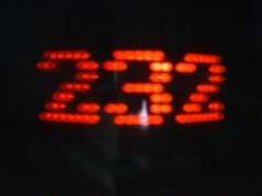 Mechanically scanned RS232 display (with dynamic speed)