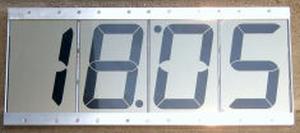 LCD clock with 4 display
