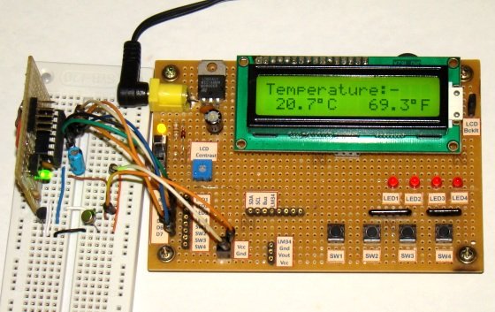 Revised version of LM35 based digital temperature meter