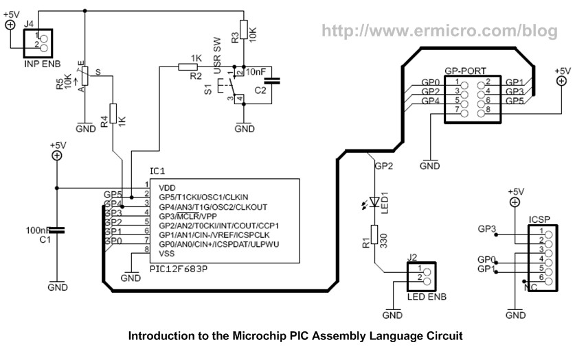 Schematic Introduction to Microchip PIC Assembler Language – Part 1
