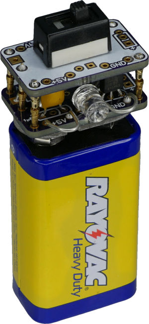 Five-volt-regulator-cap-for-nine-volt-battery