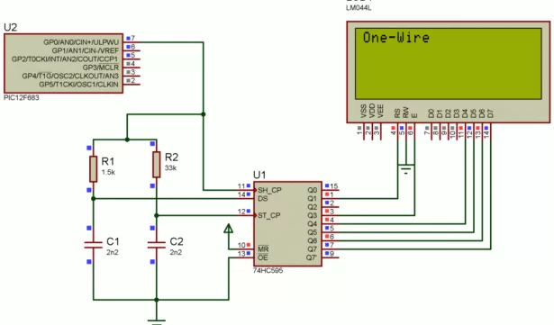 How to make own serial LCD display for PIC12F683 microcontroller schematic diagram