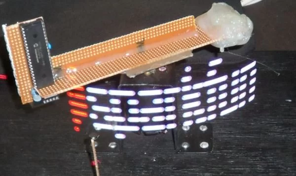 One Chip Spinning RGB POV Display
