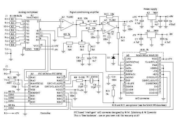 Schematic PIC AD converter