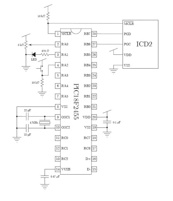 Control a Hobby Servo using PIC18F2455 microcontroller