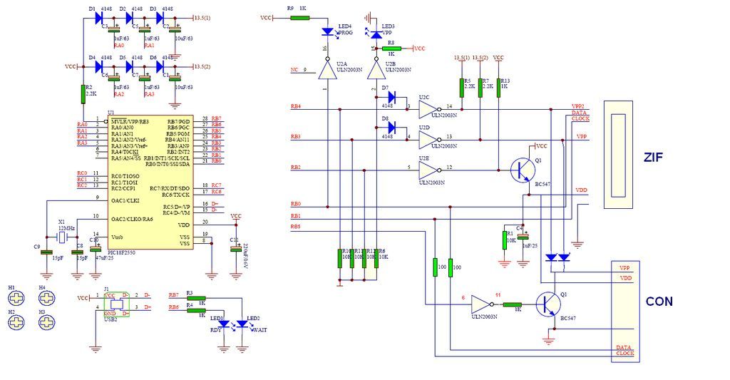 usb pic programmer circuit diagram pdf