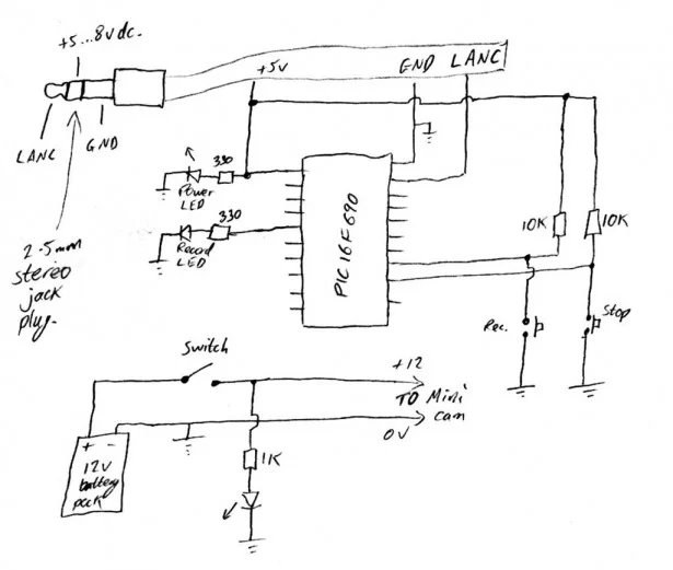 Schematic of Helmet Camera