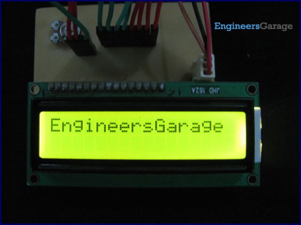 text on 16x2 LCD
