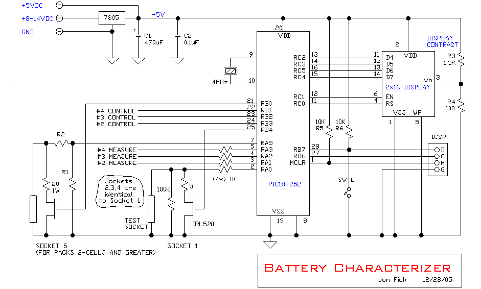 BATTERY CHARACTERIZER schematic