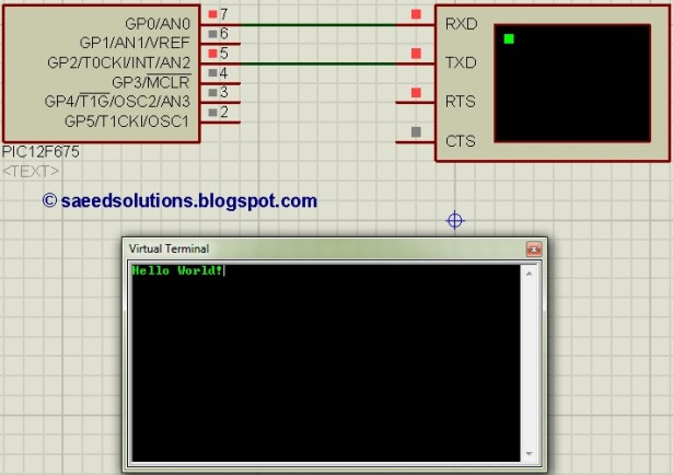 PIC12F675 interrupt based software UART