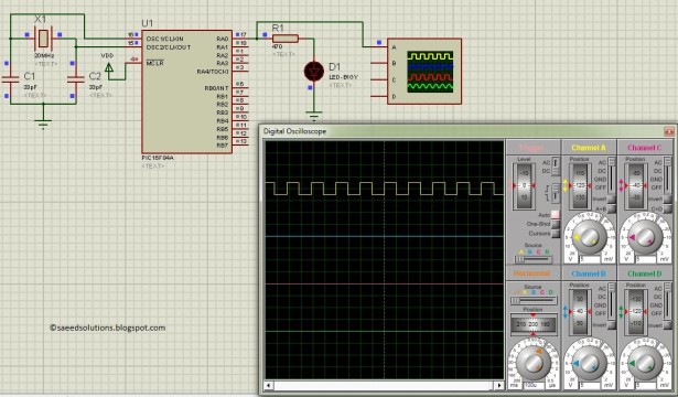 PIC16F84A timer0 schematic