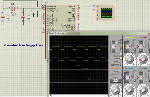 PIC16F877 PWM schematic