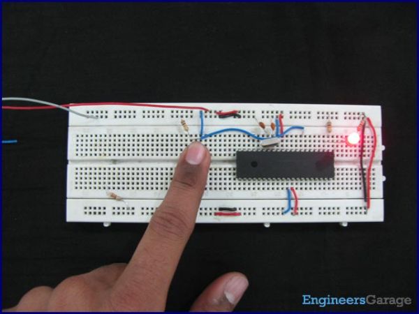 Use PIC16F84A pin as input