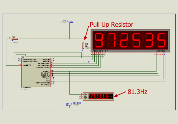 6 Digits LED 7-Segment Multiplexing schematic