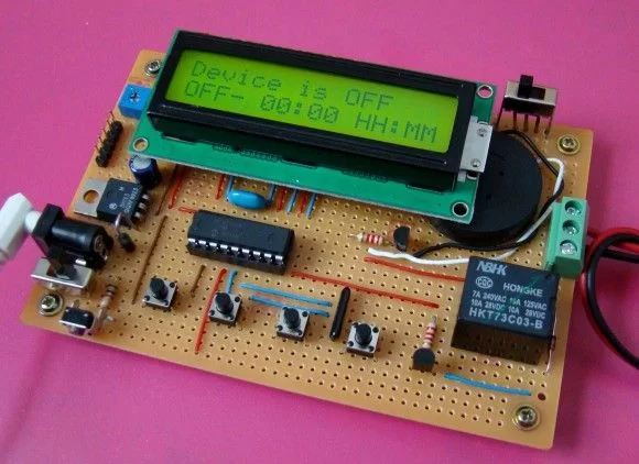 Programmable digital timer switch using a PIC Microcontroller