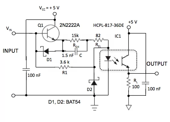 Optocoupler speed up also reduces power consumption