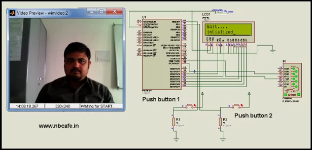 Interfacing Camera with PIC Microcontroller via Matlab GUI schematic