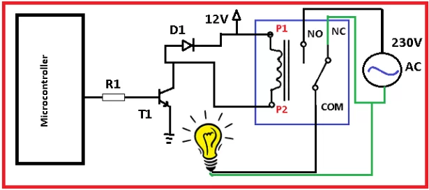 Interfacing Relay with PIC Microcontroller circuit