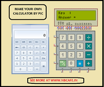 Project on making calculator using PIC16F877 and Mikcro C Pro