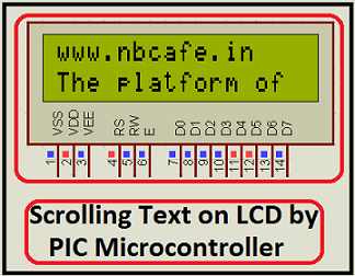 Scrolling Text on LCD by PIC Microcontroller