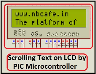 Scrolling Text on LCD by PIC Microcontroller