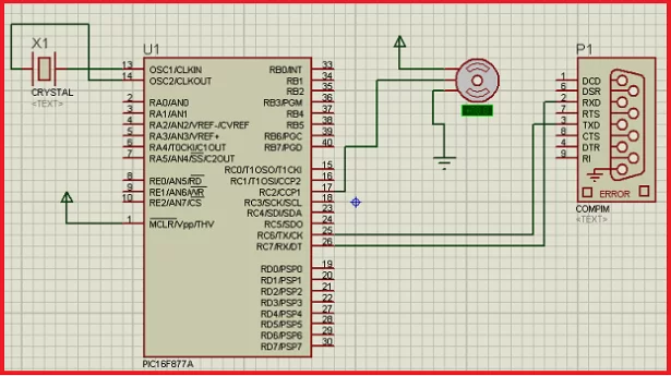 Servo motor control by Microcontroller PIC16f877 and MATLAB GUI