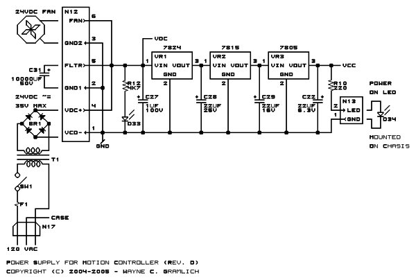 CNC Controller Motion Schematics Rev. D