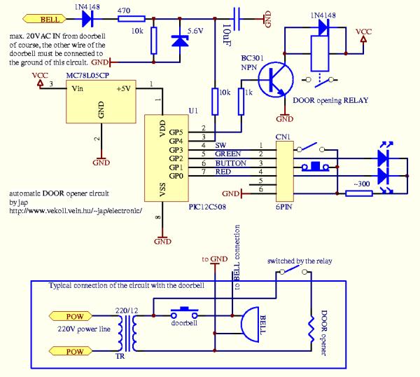 Door lock opener gate garage door opener wire diagram 