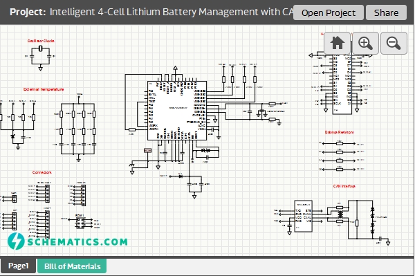 Intelligent 4-Cell Lithium Battery Management with CAN/LIN Interface