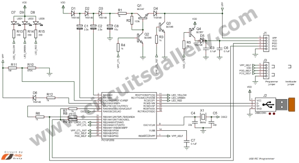 How to Build your Own USB PIC Programmer Schematic