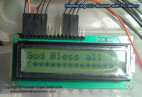 Interfacing LCD Modules with PIC Microcontrollers.