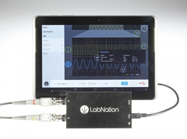 LabNation SmartScope unique multi-platform USB oscilloscope