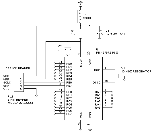 Microchip PIC Microcontrollers Schematic
