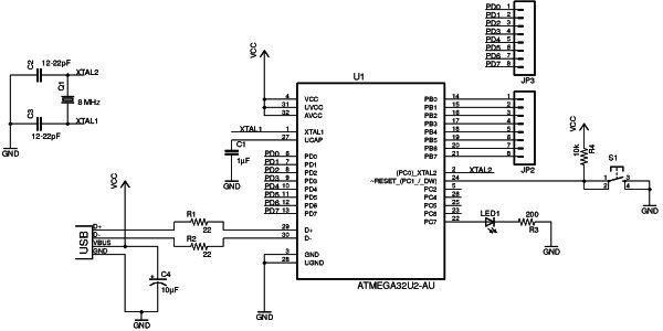 Microcontroller Tutorial 4 5 Creating a Microcontroller Circuit Board Schematic