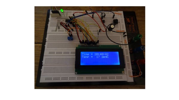PIC Microcontroller project – 24 hour clock and thermometer displayed via 16f690 microcontroller and LCD programmed in C