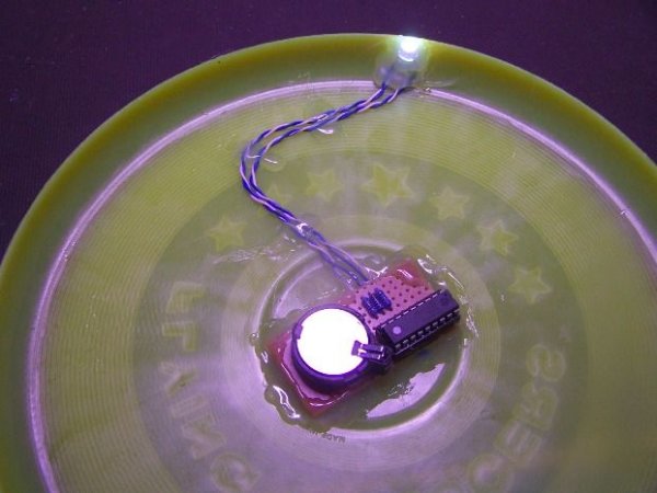 Build this microcontroller controlled rainbow flying disc and then throw it