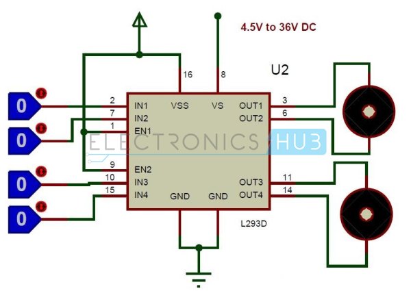Interfacing DC Motor with 8051 Microcontroller schematic