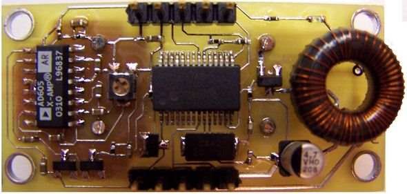 Ultrasonic Range Finder Circuit AD605 PIC16F876 