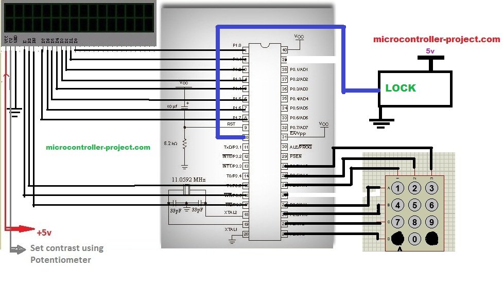 Automatic Door Lock System Using 8051 89c51 89c52