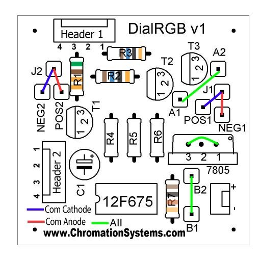 Cheap and Easy Dial Controlled High Power RGB LED(s) Driver schematic