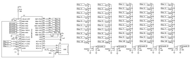 LED Persistence of Vision Display schematich