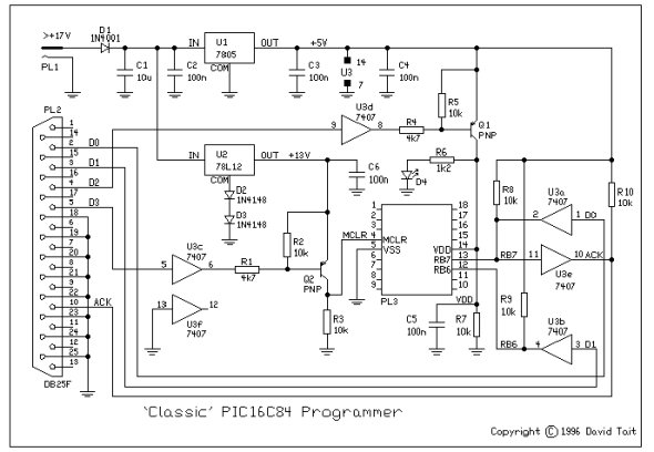 PIC Programmer and Programming schematic