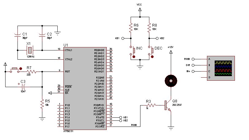 Speed Control Of Dc Motor By Pwm In Proteus Simulation 7435