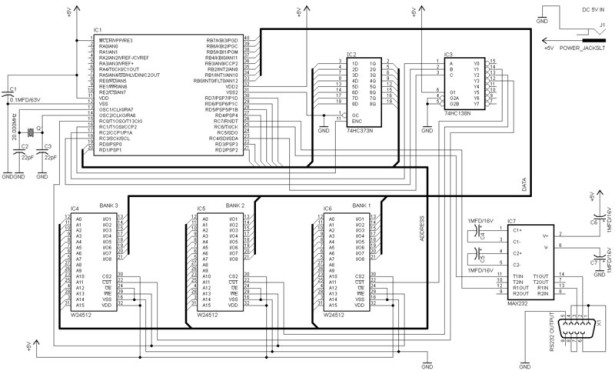 Extend PIC Microcontroller‘s RAM by without using EMI schematic
