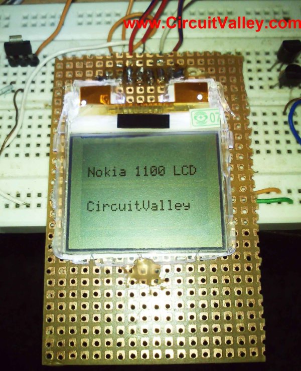 Nokia 1100 LCD Interfacing with Microcontroller