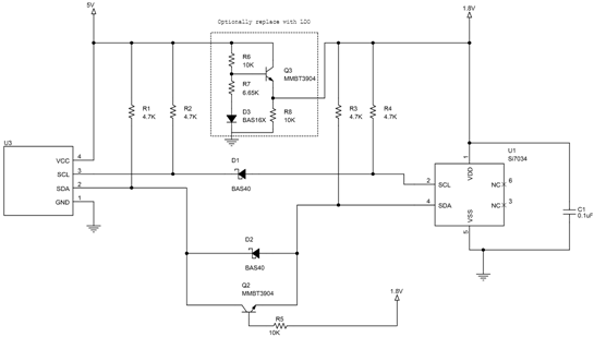 App note Low cost I2C level translator